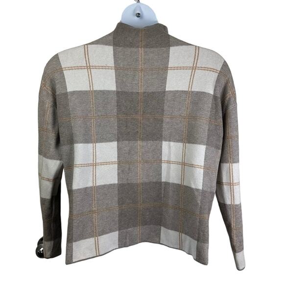 Rachel Zoe Plaid Mock High Neck Sweater Size XL - Picture 2 of 5